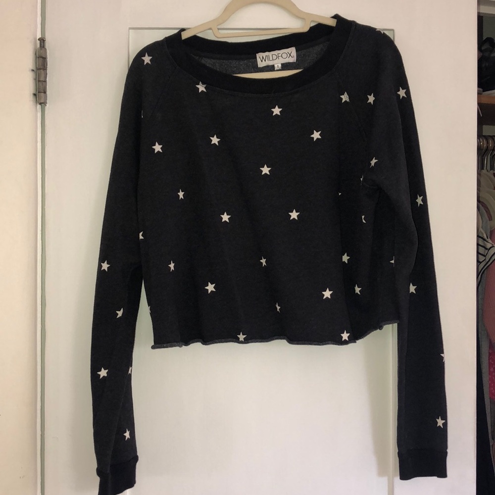 Wildfox Oversized Cropped Hoodie